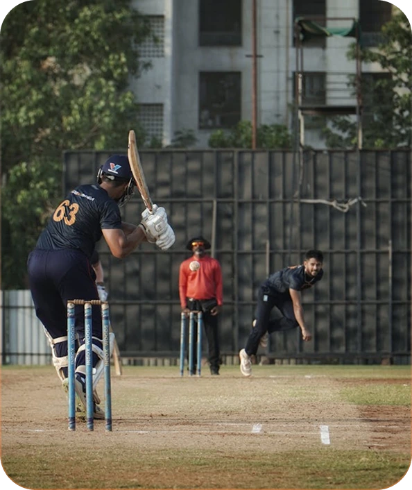 Cricket player batting